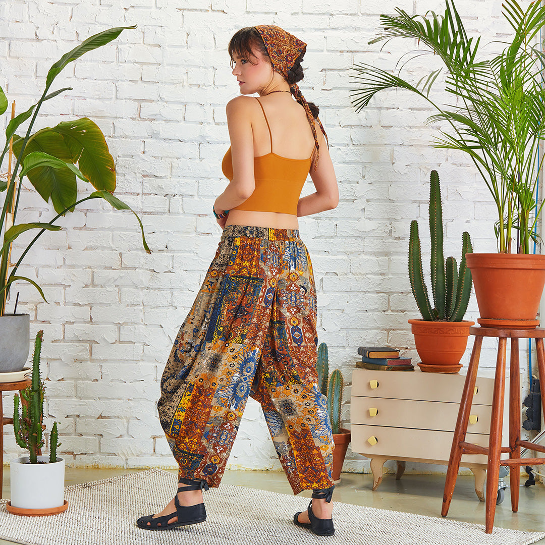 Brown Boho Style Cargo Pants – Aquarius Brand